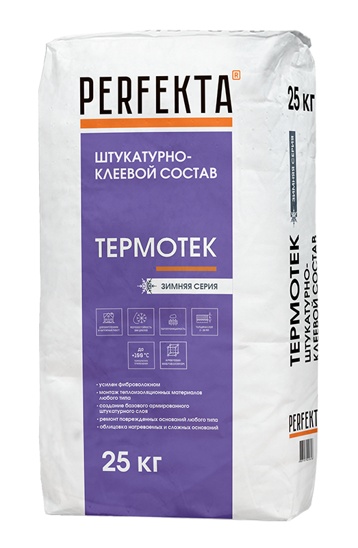 Штукатурно-клеевой состав Термотек Зимняя серия, 25 кг