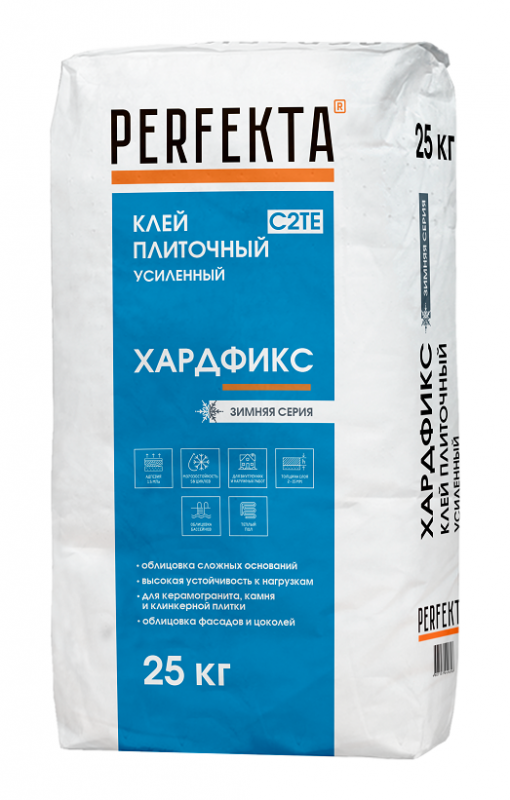 Клей плиточный усиленный Хардфикс C2 ТЕ Зимняя серия, 25 кг