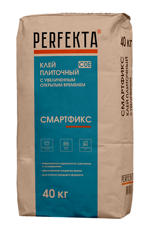 Клей плиточный с увеличенным открытым временем Смартфикс C0 E, 40 кг