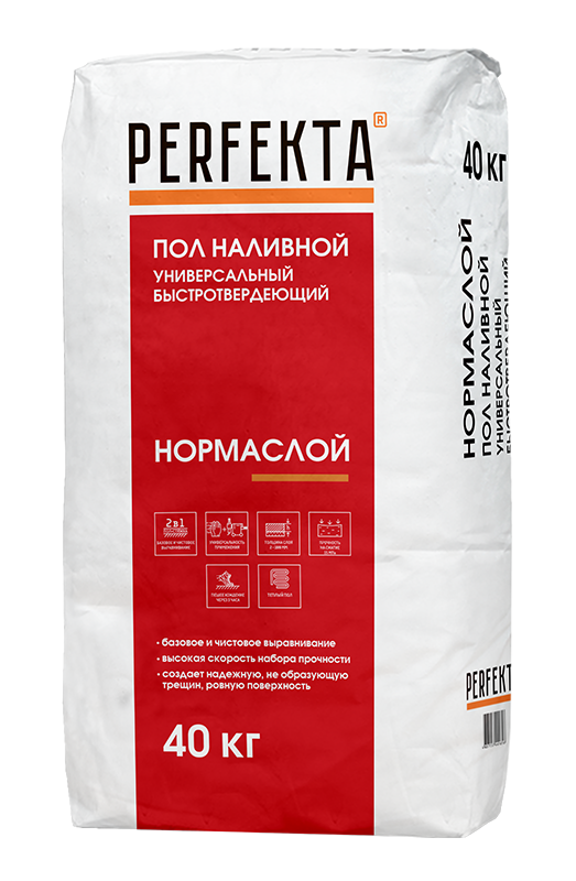 Пол наливной универсальный быстротвердеющий Нормаслой МН, 40 кг