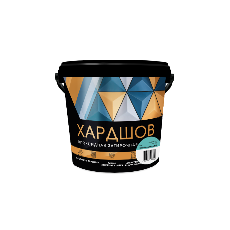 Эпоксидная затирочная смесь Хардшов цвет 420 Карибский голубой, 2,5 кг