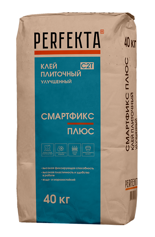 Клей плиточный высокоадгезионный Смартфикс Плюс C2 T, 40 кг