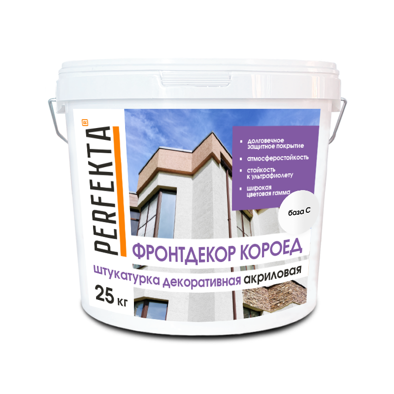 Штукатурка декоративная акриловая Фронтдекор Короед база C, 25 кг