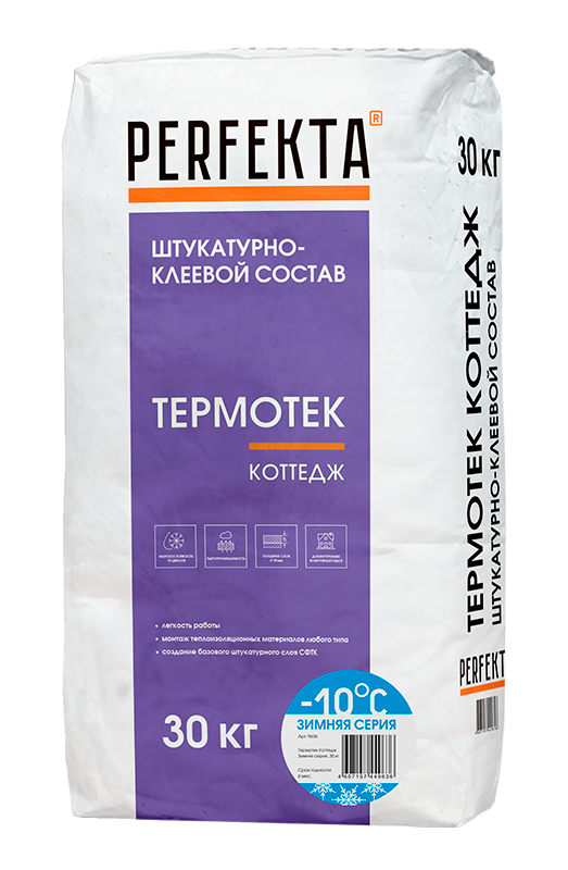 Штукатурно-клеевой состав Термотек Коттедж Зимняя серия, 30 кг